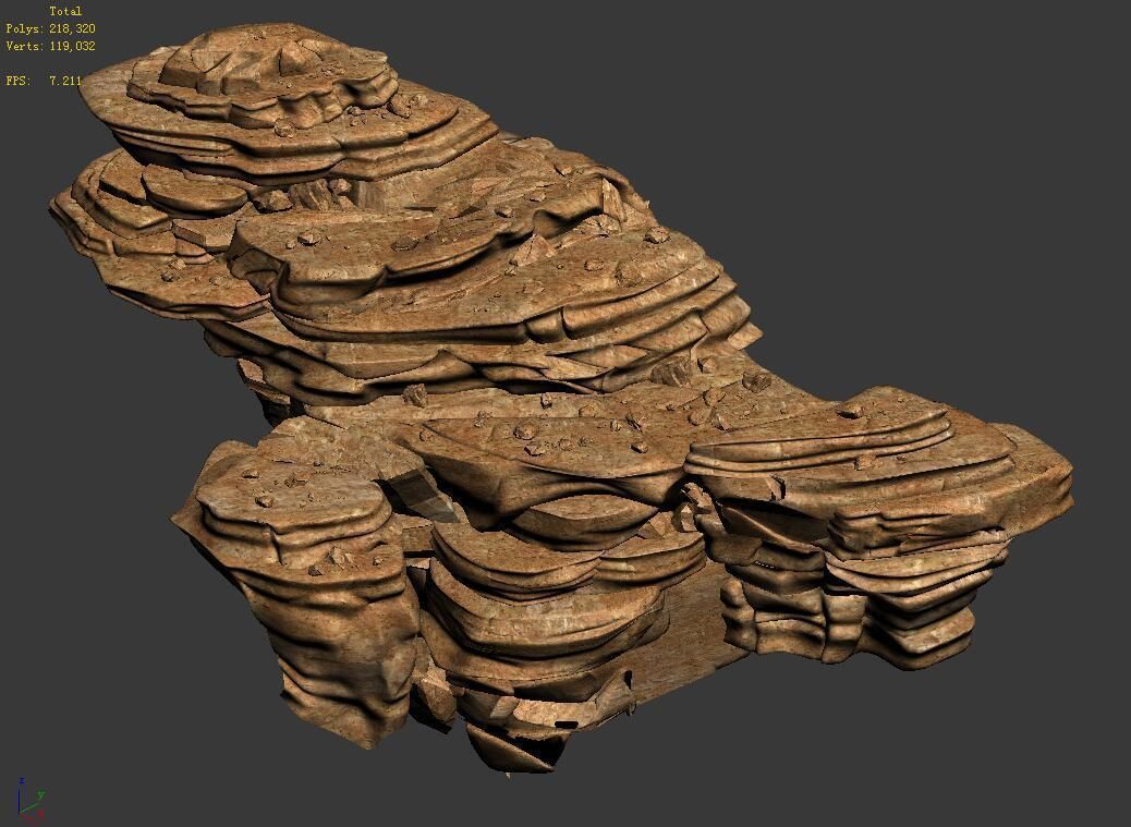 Desert - Bizarre Boulders 05 3D model_3