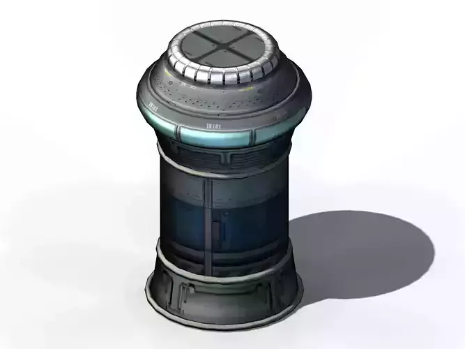 Space Ship - Ground Trash Can 02