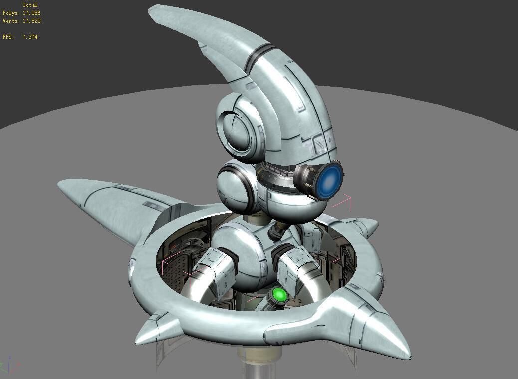 Spaceship - Ground Fort 02 3D model_3