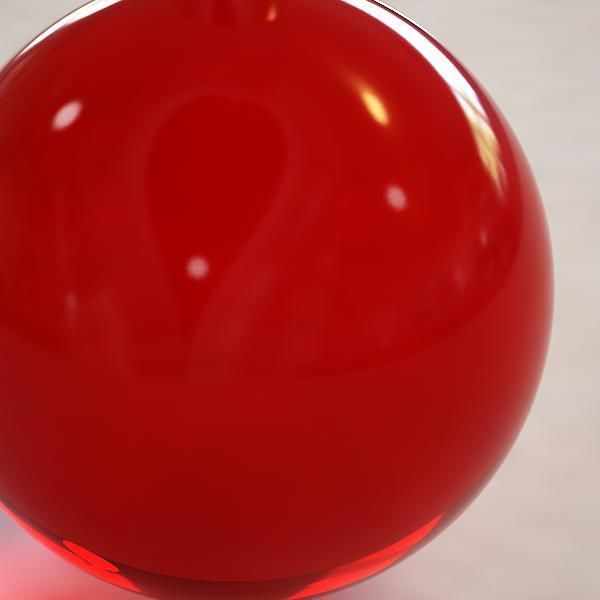 Red Chirstmas ball  3D model_2