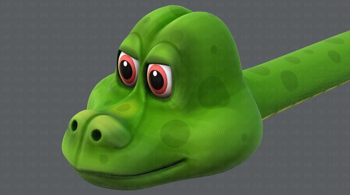 Snake V01 Low-poly 3D model_41