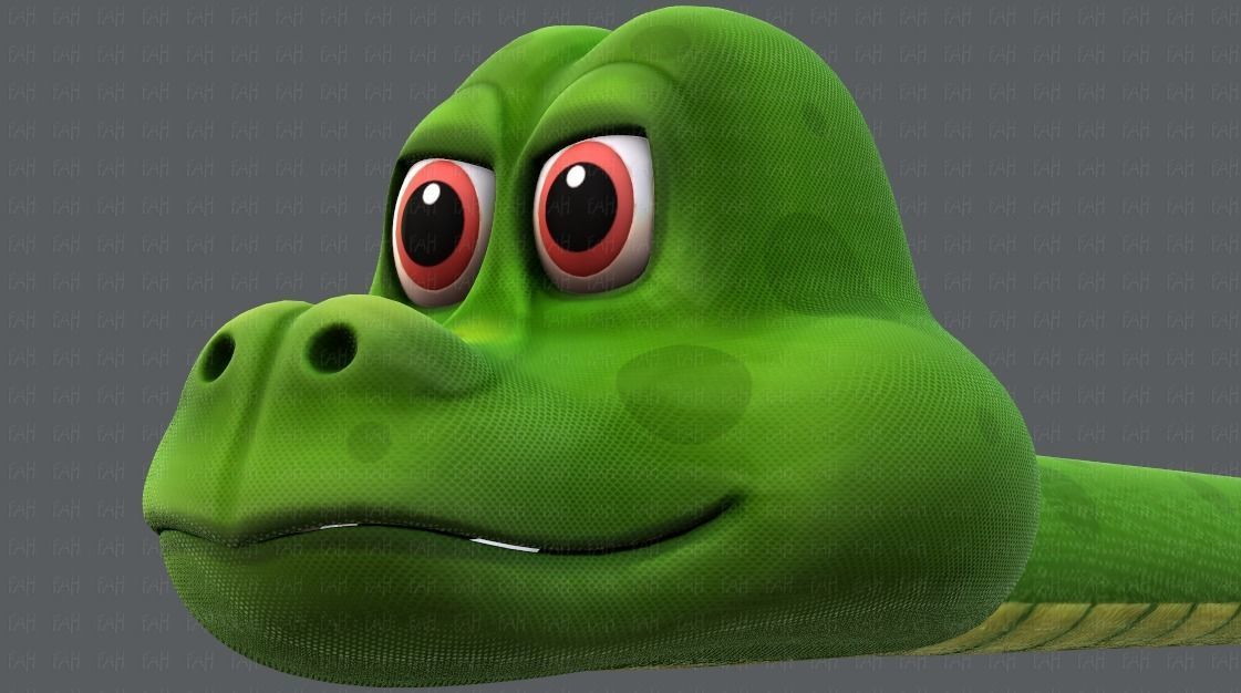 Snake V01 Low-poly 3D model_37