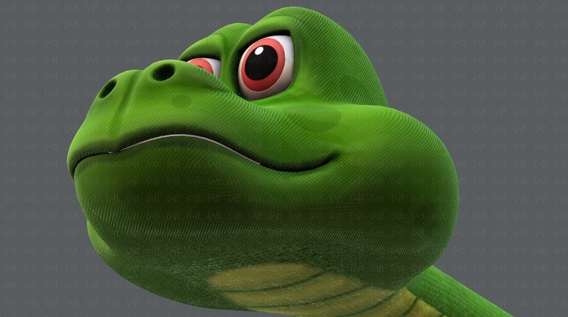 Snake V01 Low-poly 3D model_43