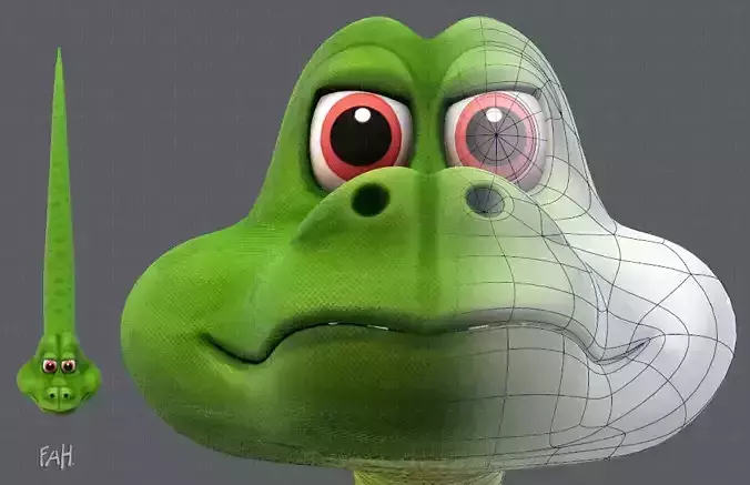 Snake V01 Low-poly 3D model