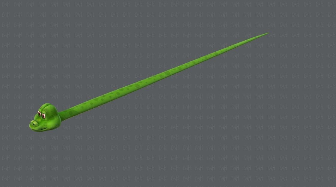 Snake V01 Low-poly 3D model_8