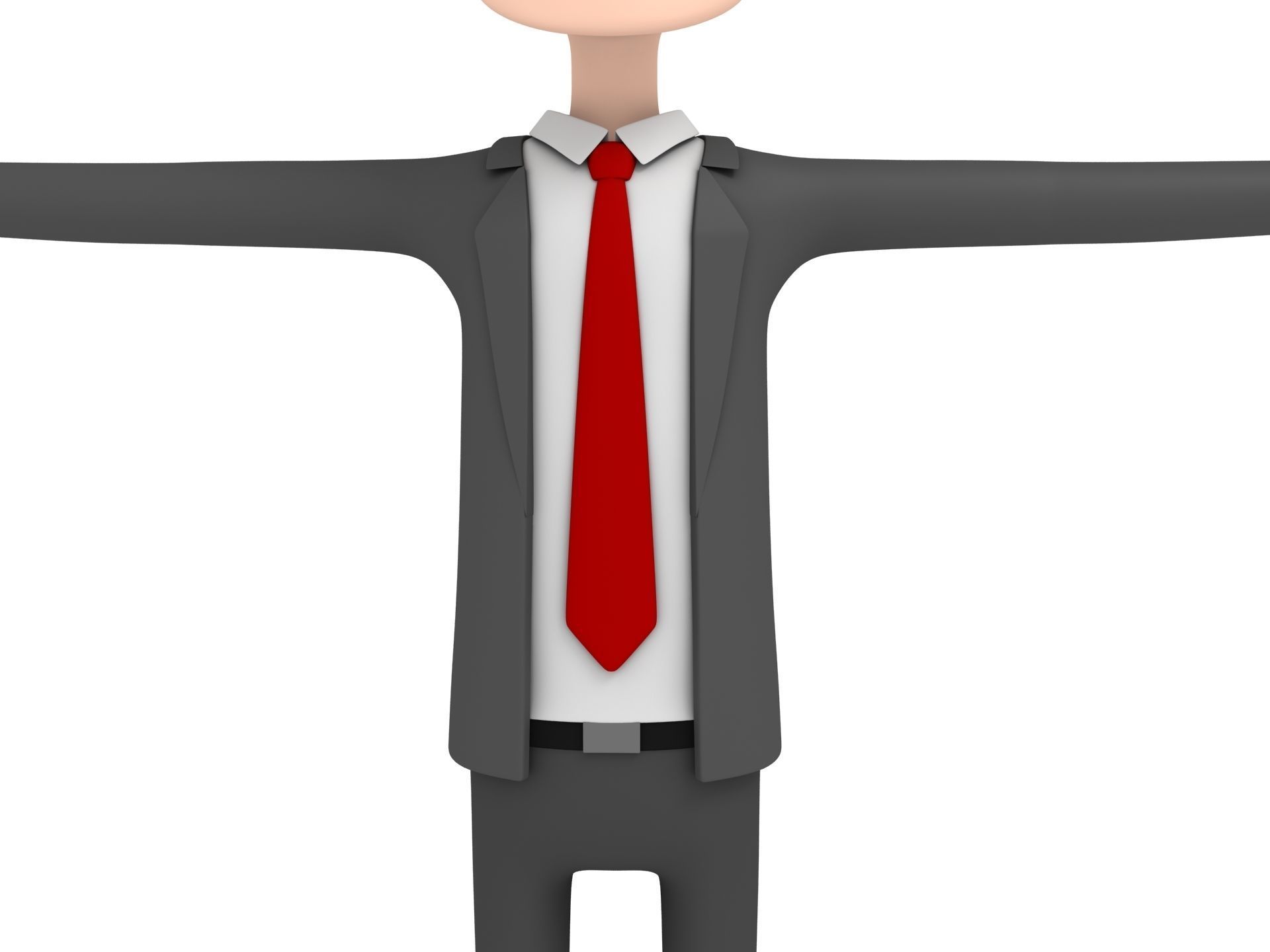 CartoonMan011 Businessman 3D model_6
