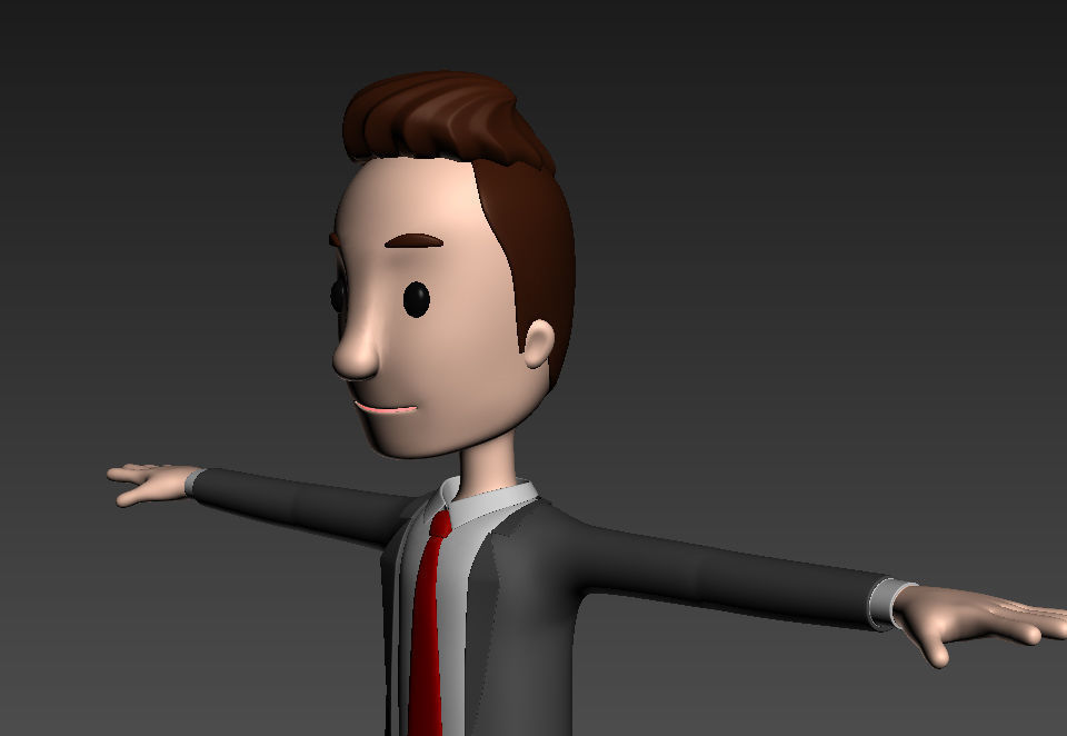 CartoonMan011 Businessman 3D model_10