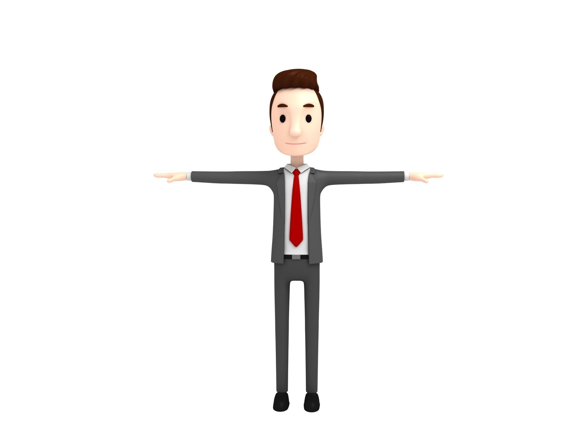 CartoonMan011 Businessman 3D model_1