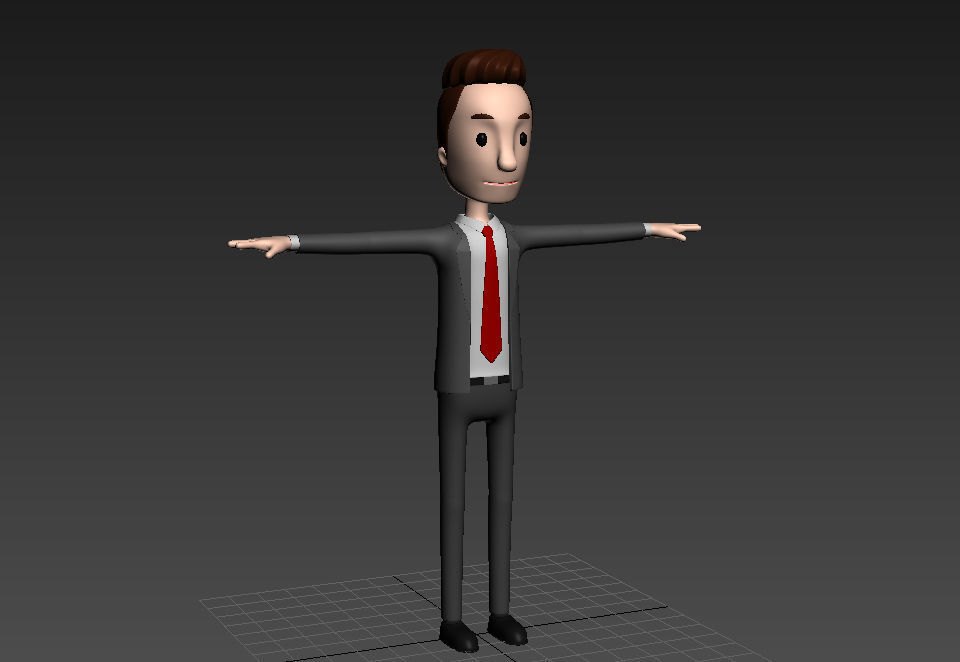 CartoonMan011 Businessman 3D model_8