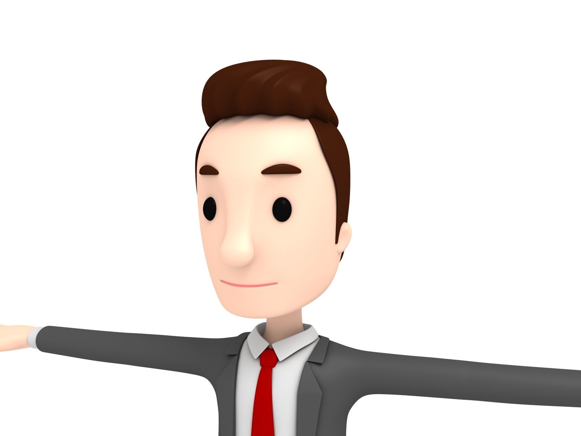CartoonMan011 Businessman 3D model_4