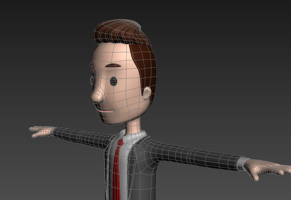 CartoonMan011 Businessman 3D model_11