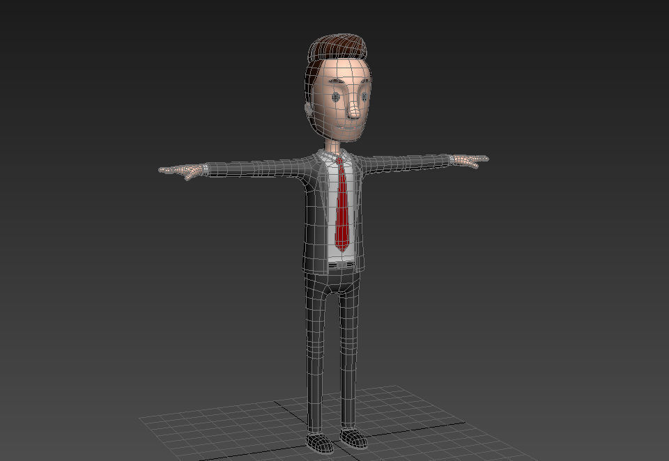 CartoonMan011 Businessman 3D model_9