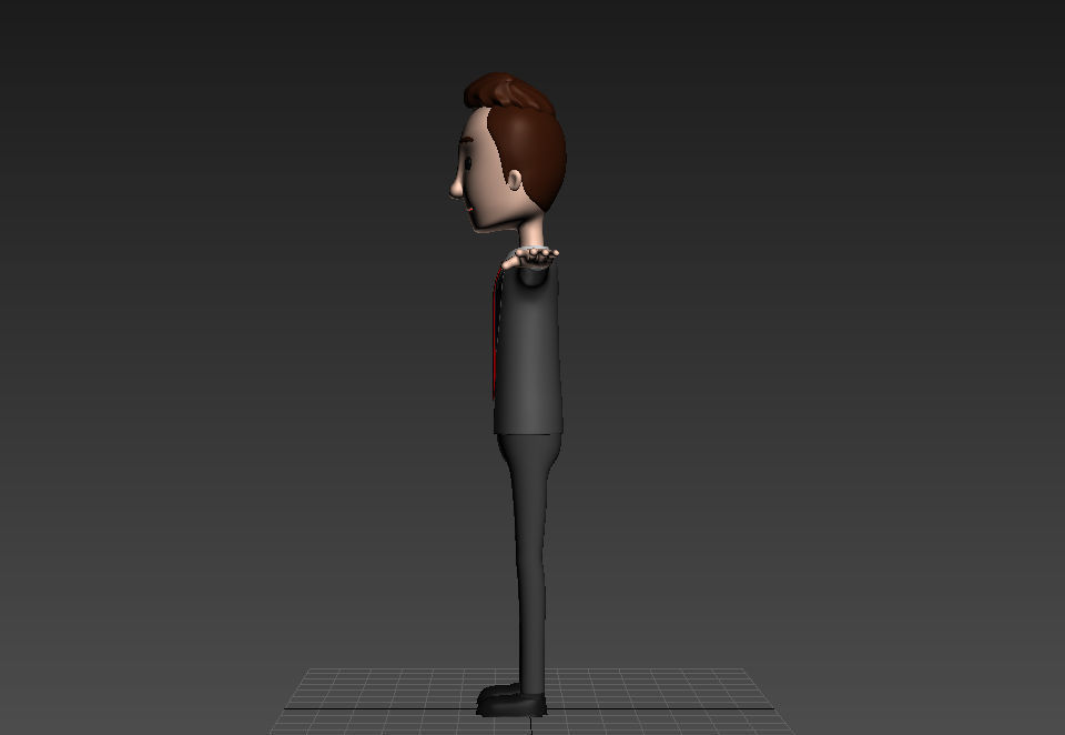 CartoonMan011 Businessman 3D model_21