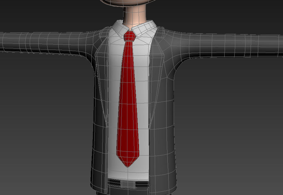 CartoonMan011 Businessman 3D model_16