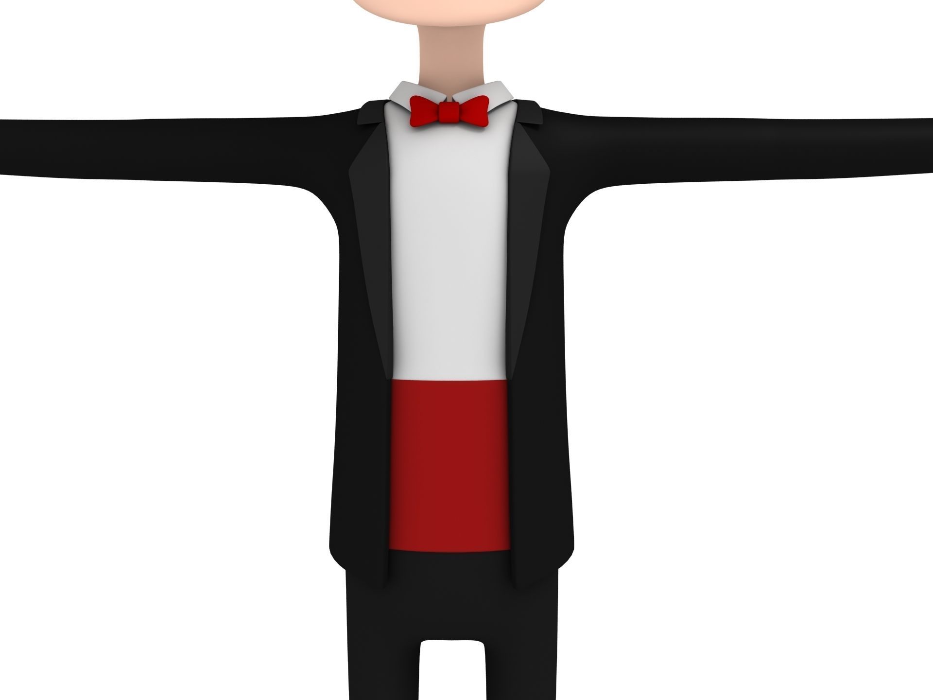 CartoonMan012 Magician 3D model_6