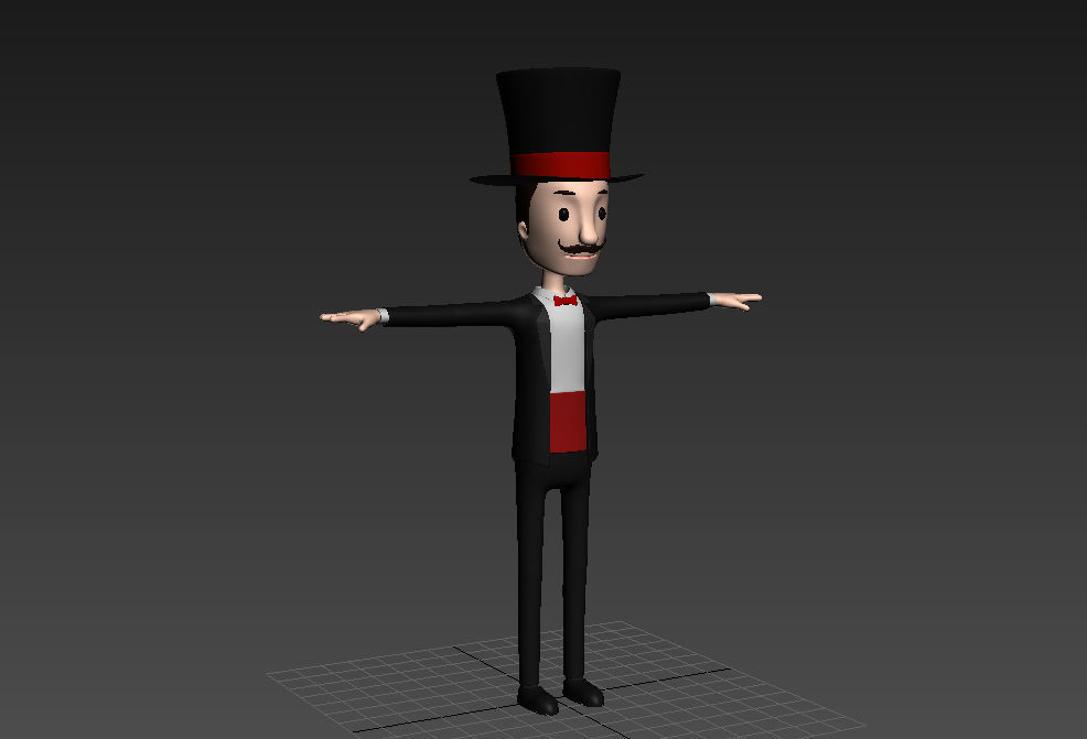 CartoonMan012 Magician 3D model_8