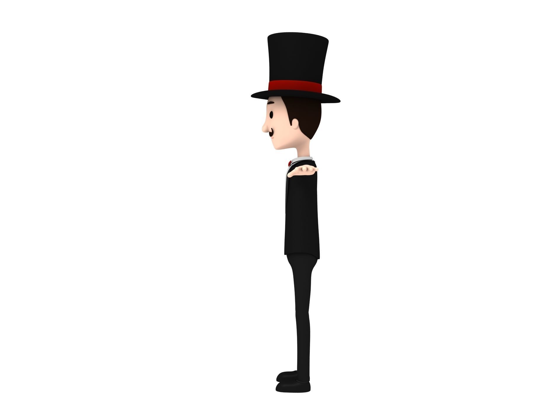 CartoonMan012 Magician 3D model_2