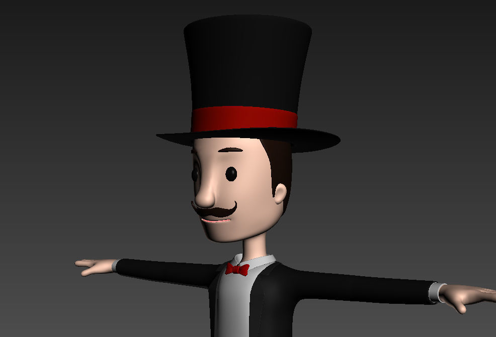 CartoonMan012 Magician 3D model_10