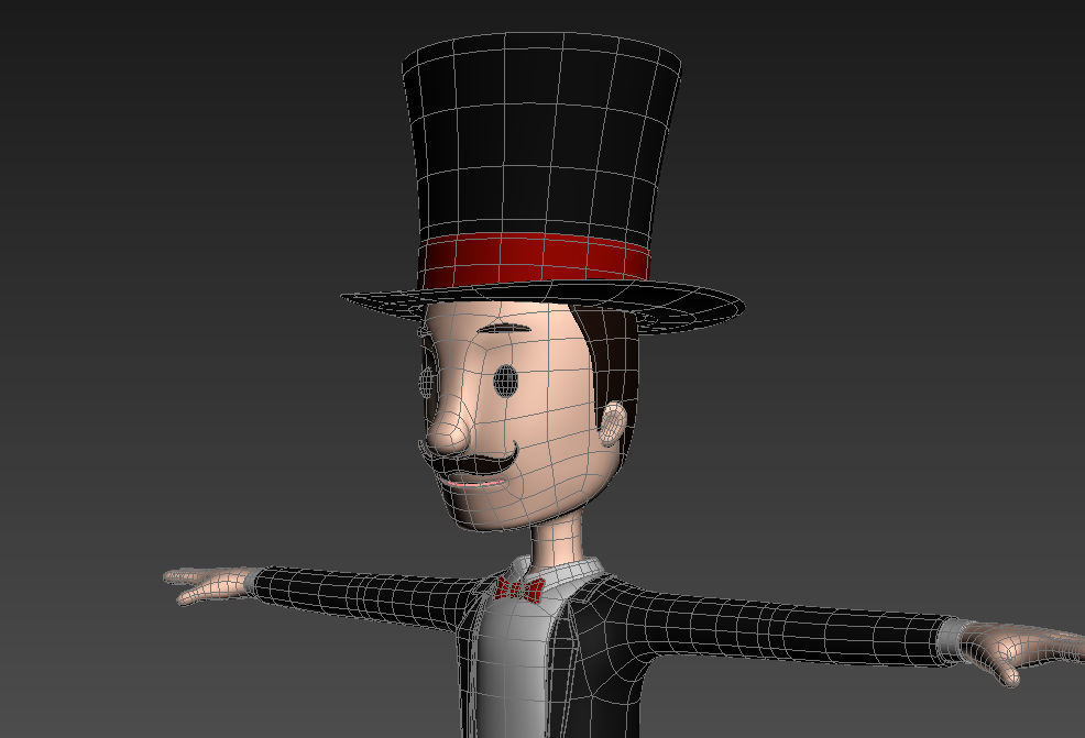 CartoonMan012 Magician 3D model_11