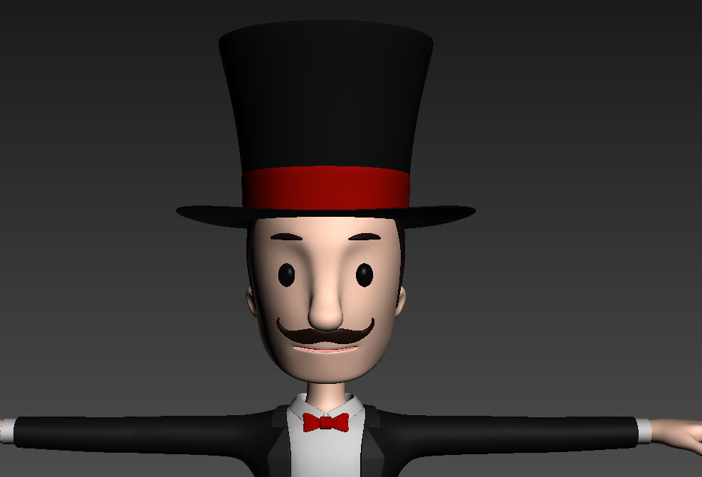 CartoonMan012 Magician 3D model_12