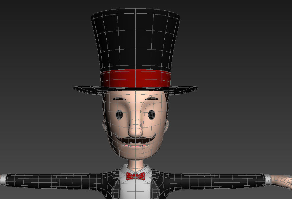 CartoonMan012 Magician 3D model_13