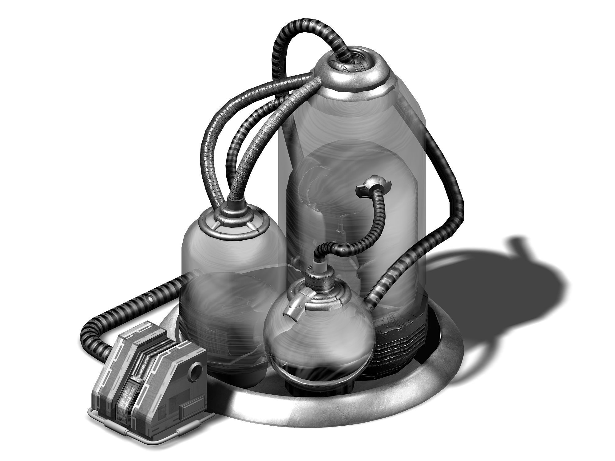 Future World - Ground Chemical Container 01 3D model_2