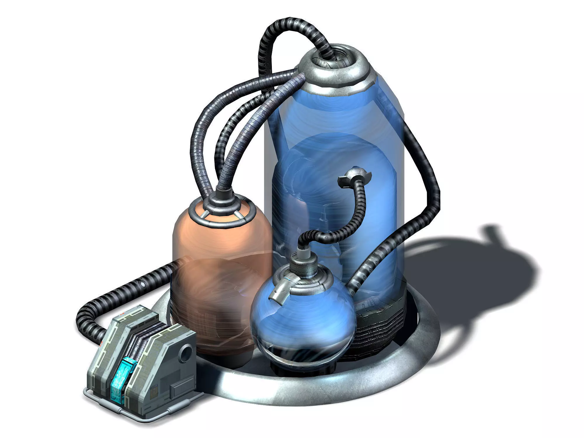 Future World - Ground Chemical Container 01 3D model_0