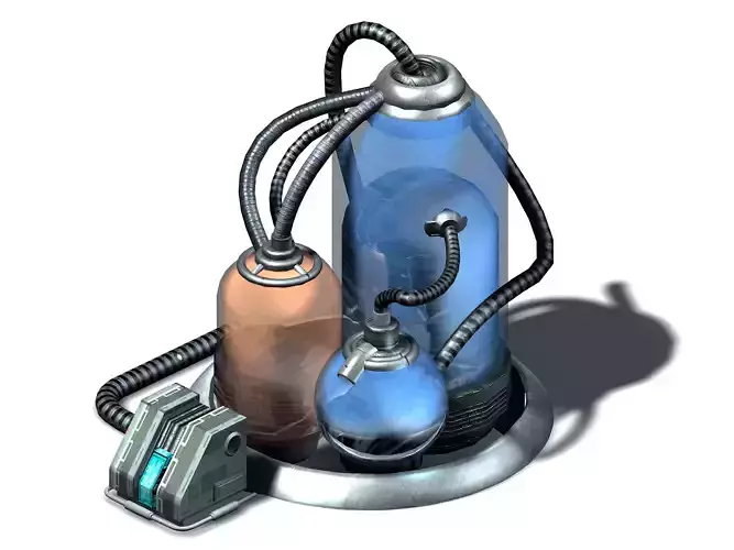 Future World - Ground Chemical Container 01 3D model