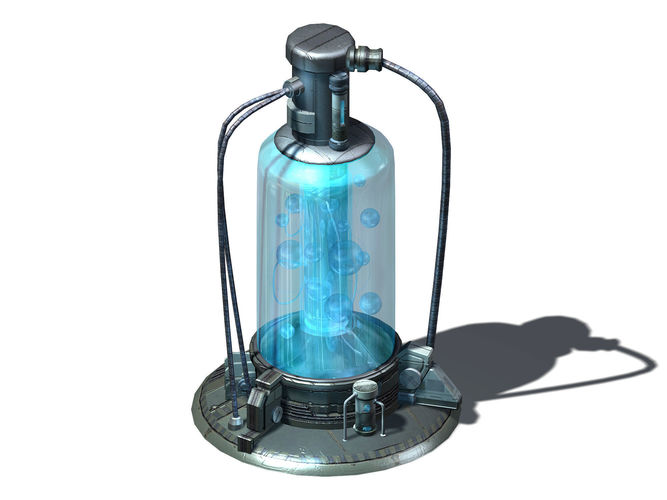 Future World - Ground Chemical Container 02 3D model