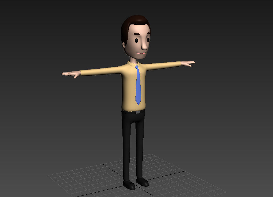 CartoonMan015 OfficeMan 3D model_8