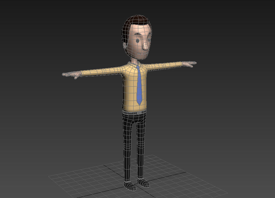 CartoonMan015 OfficeMan 3D model_9