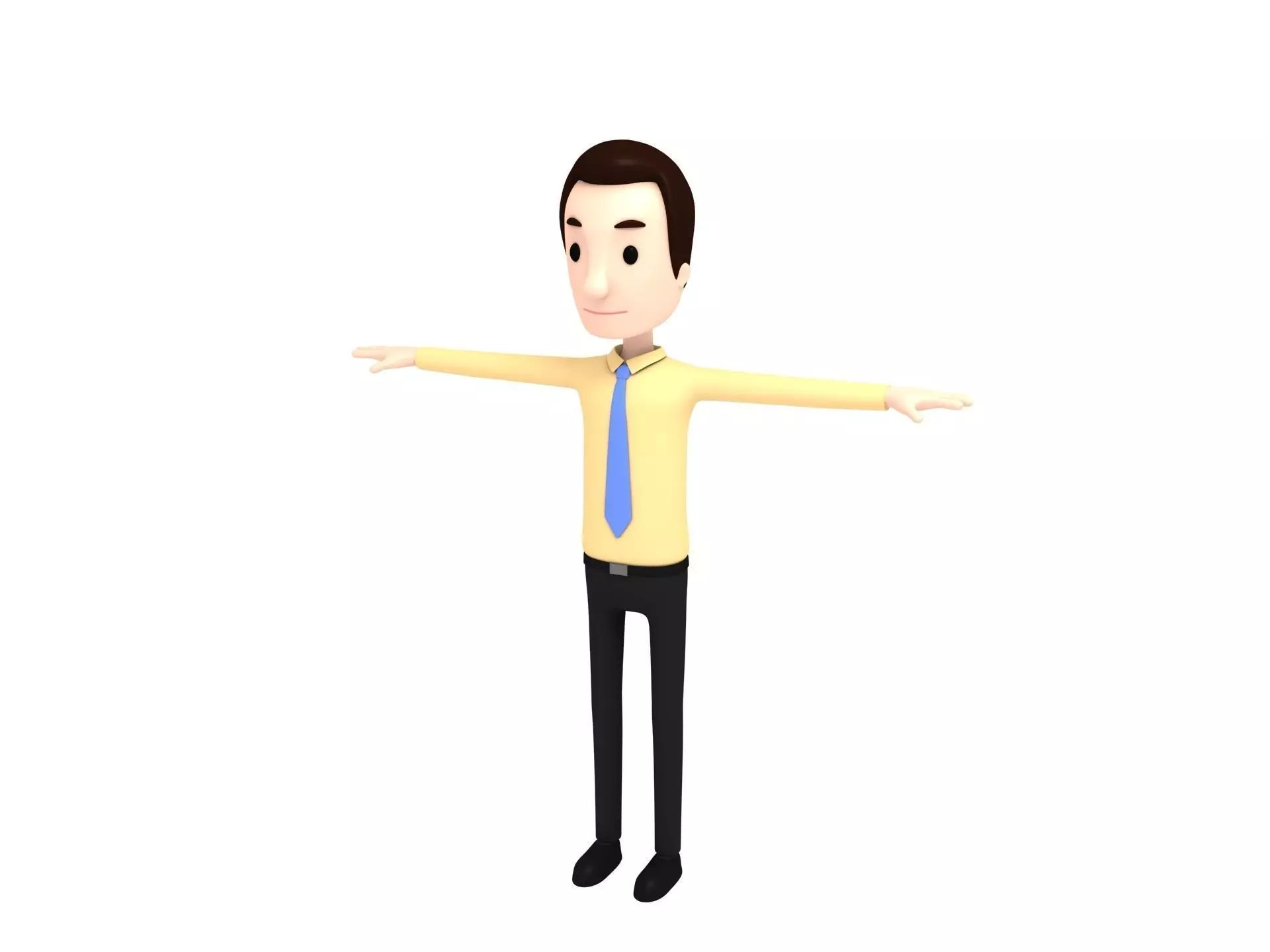 CartoonMan015 OfficeMan 3D model_0
