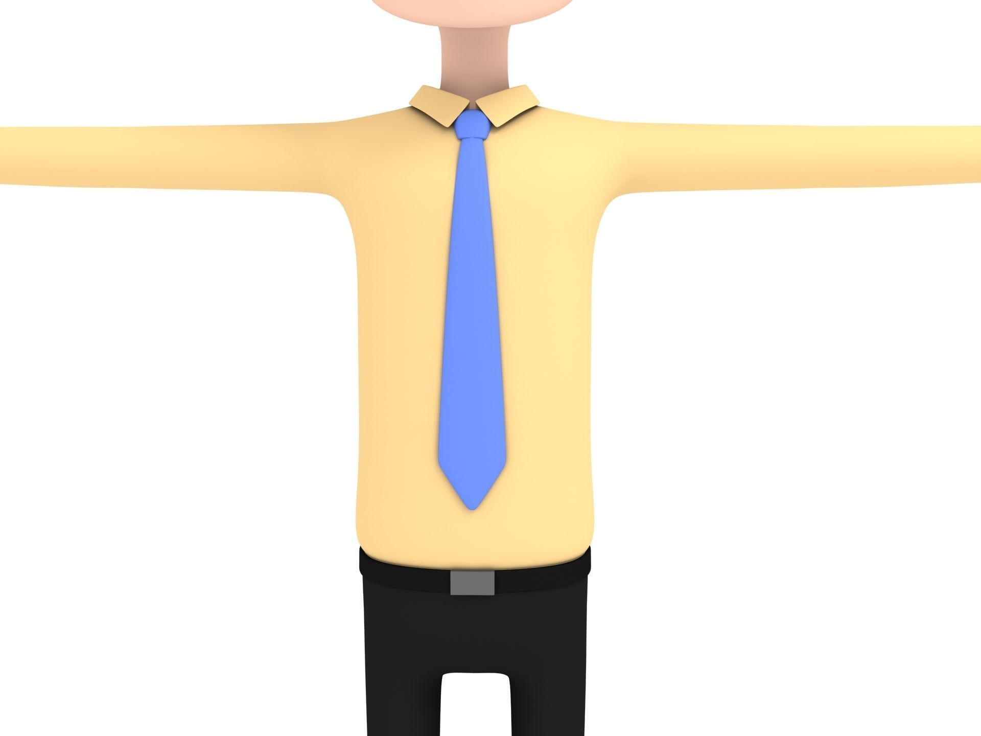 CartoonMan015 OfficeMan 3D model_6