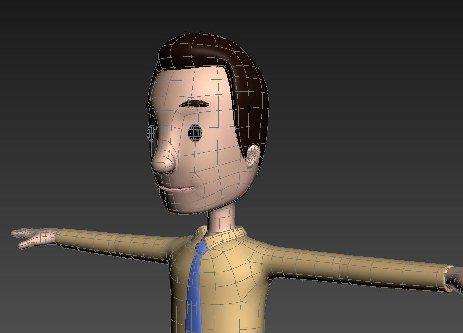 CartoonMan015 OfficeMan 3D model_11