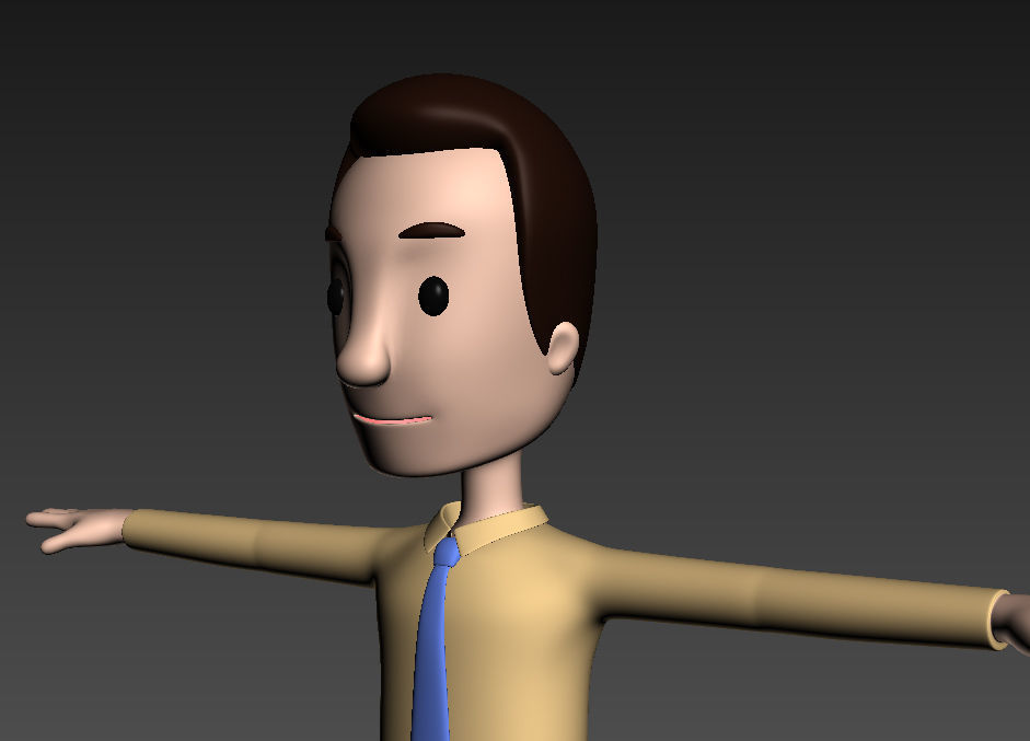 CartoonMan015 OfficeMan 3D model_10