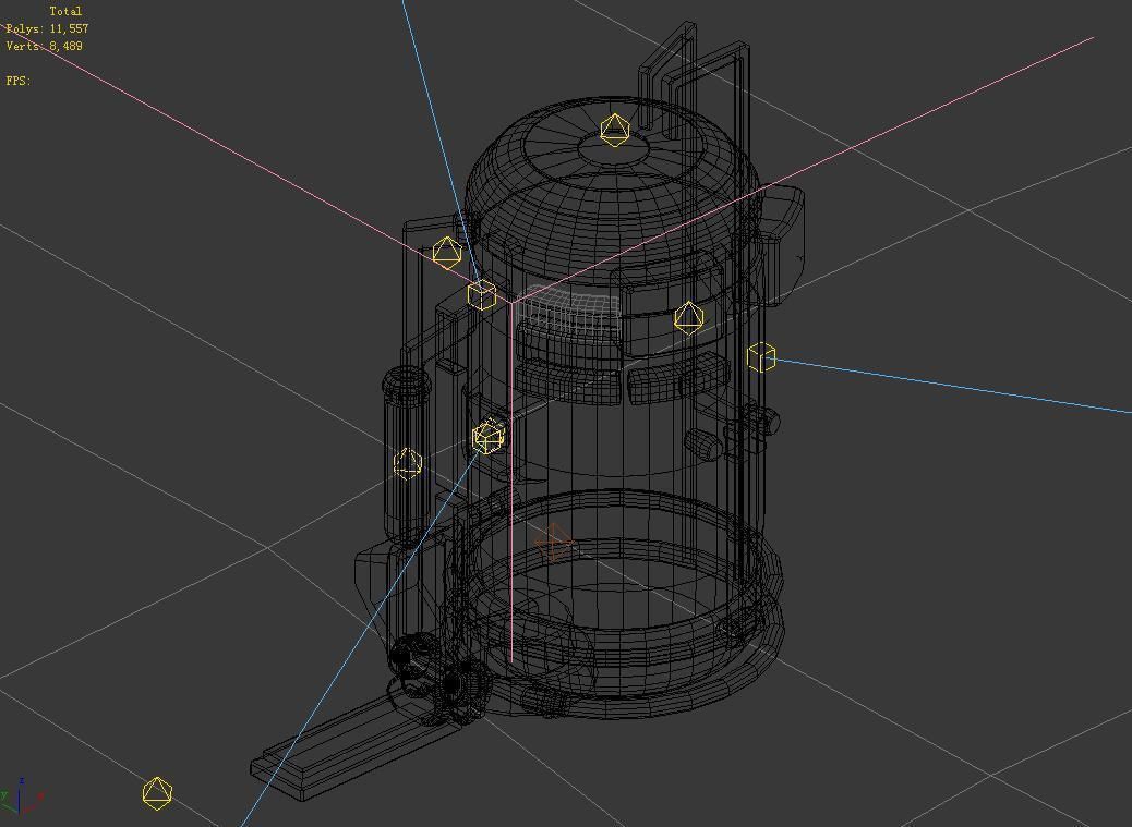 Future World - Ground Chemical Container 03 3D model_4