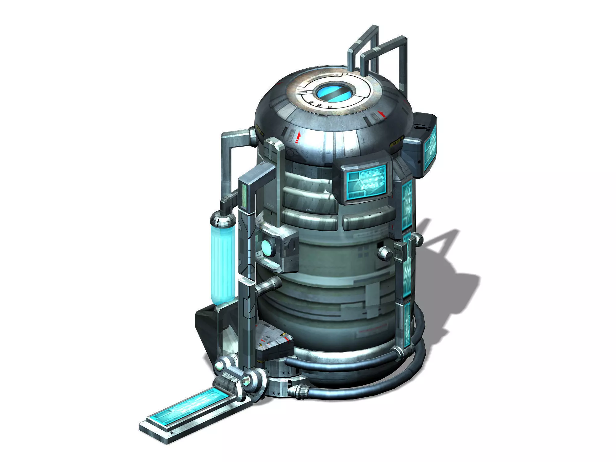 Future World - Ground Chemical Container 03 3D model_0