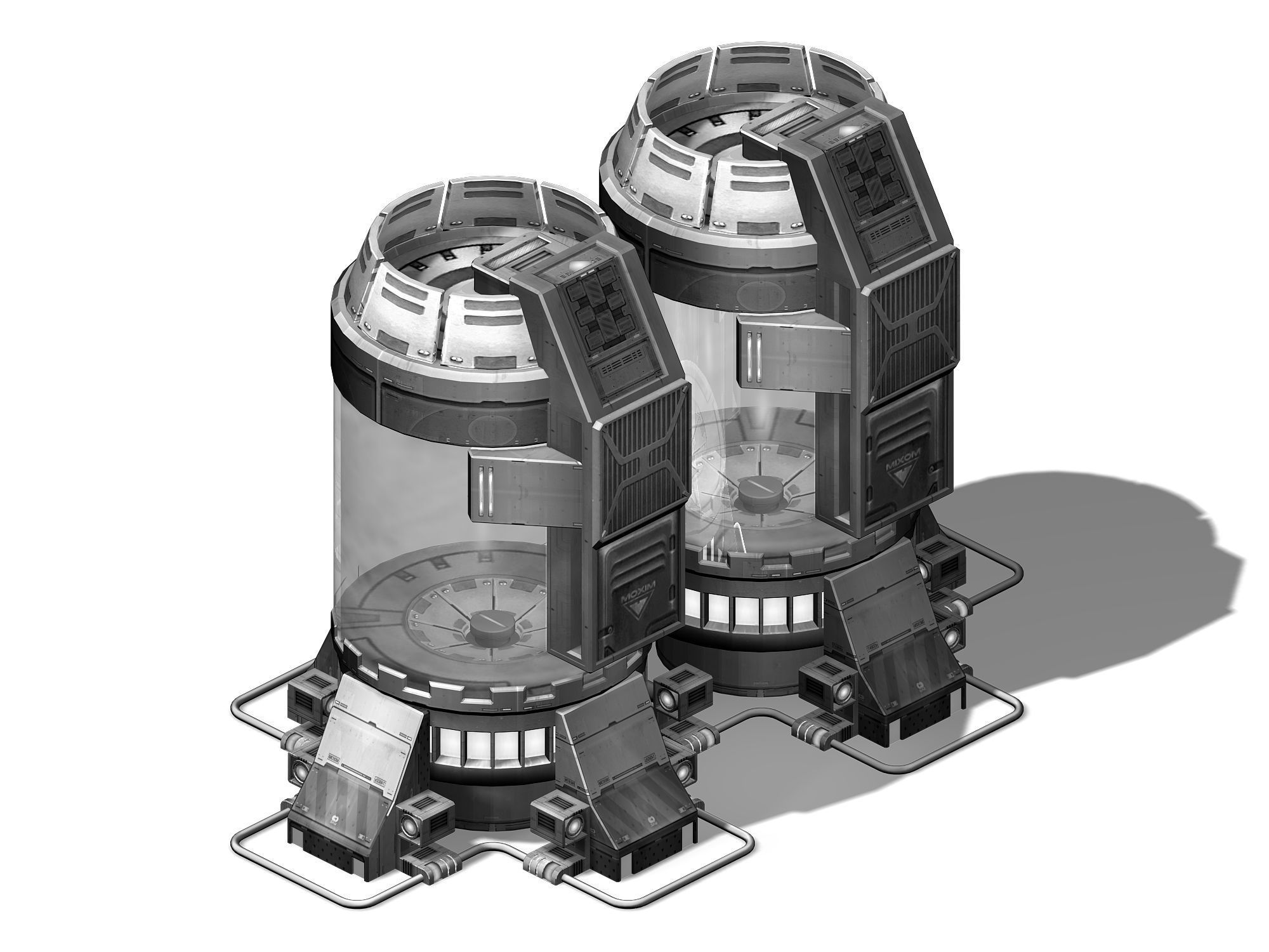 Future World - Ground Chemical Container 05 3D model_2