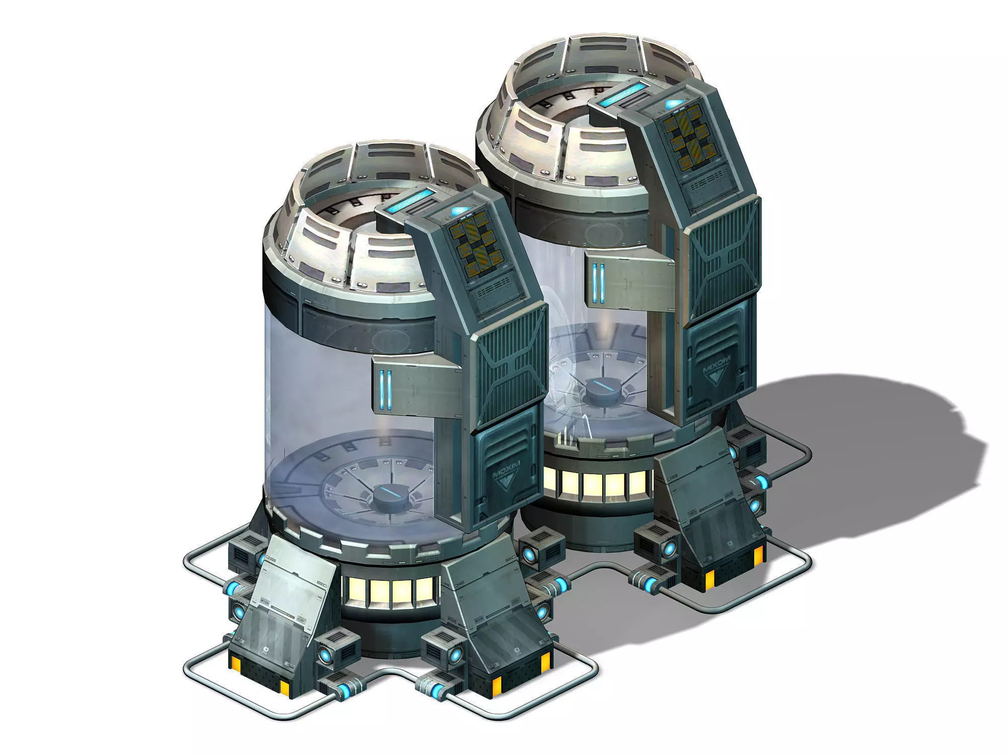 Future World - Ground Chemical Container 05 3D model_0