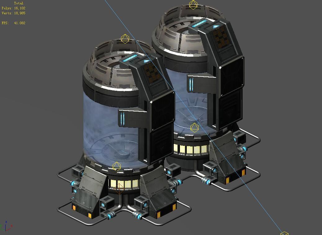 Future World - Ground Chemical Container 05 3D model_3