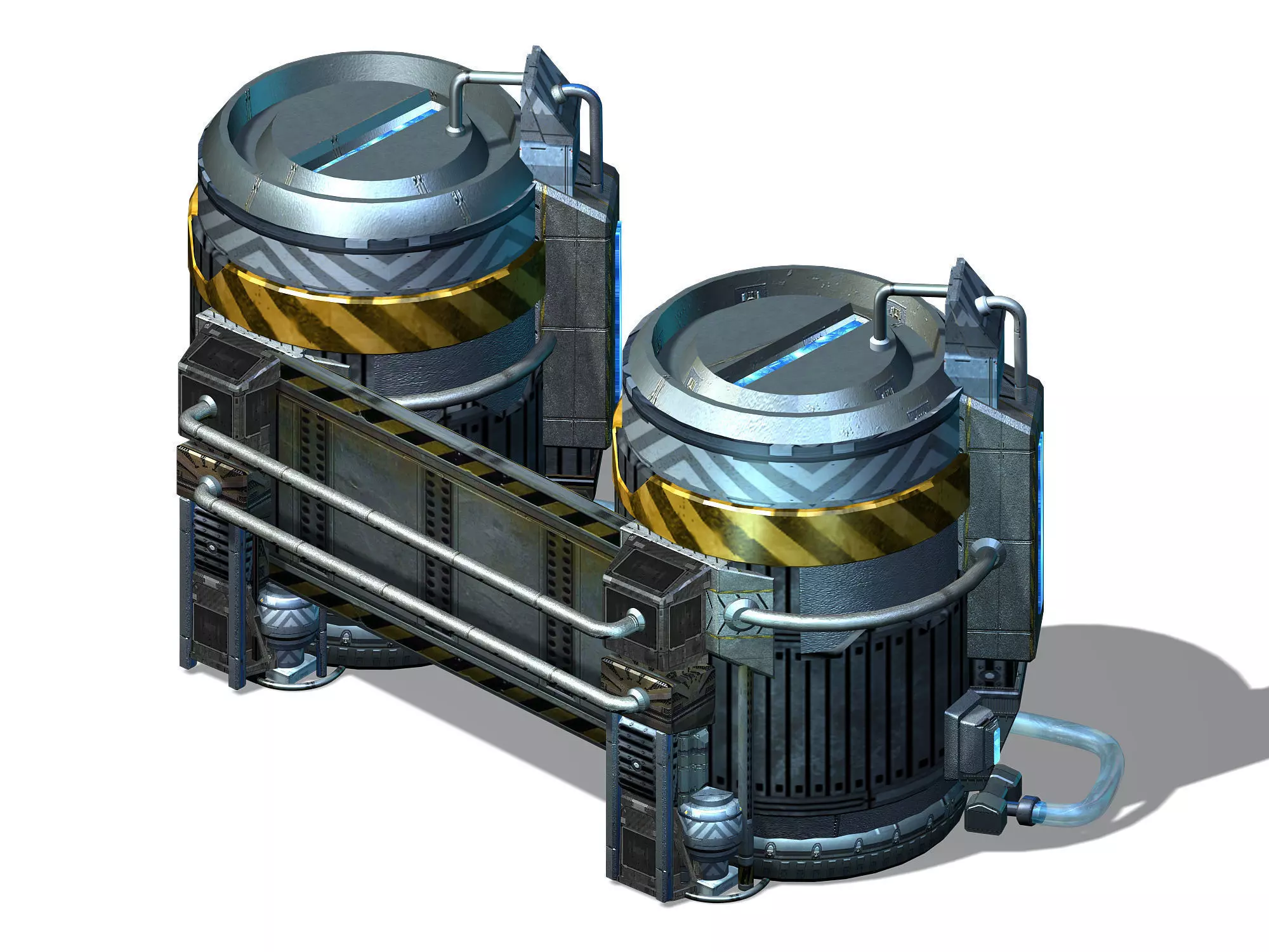 Future World - Ground Chemical Container 06 3D model_0