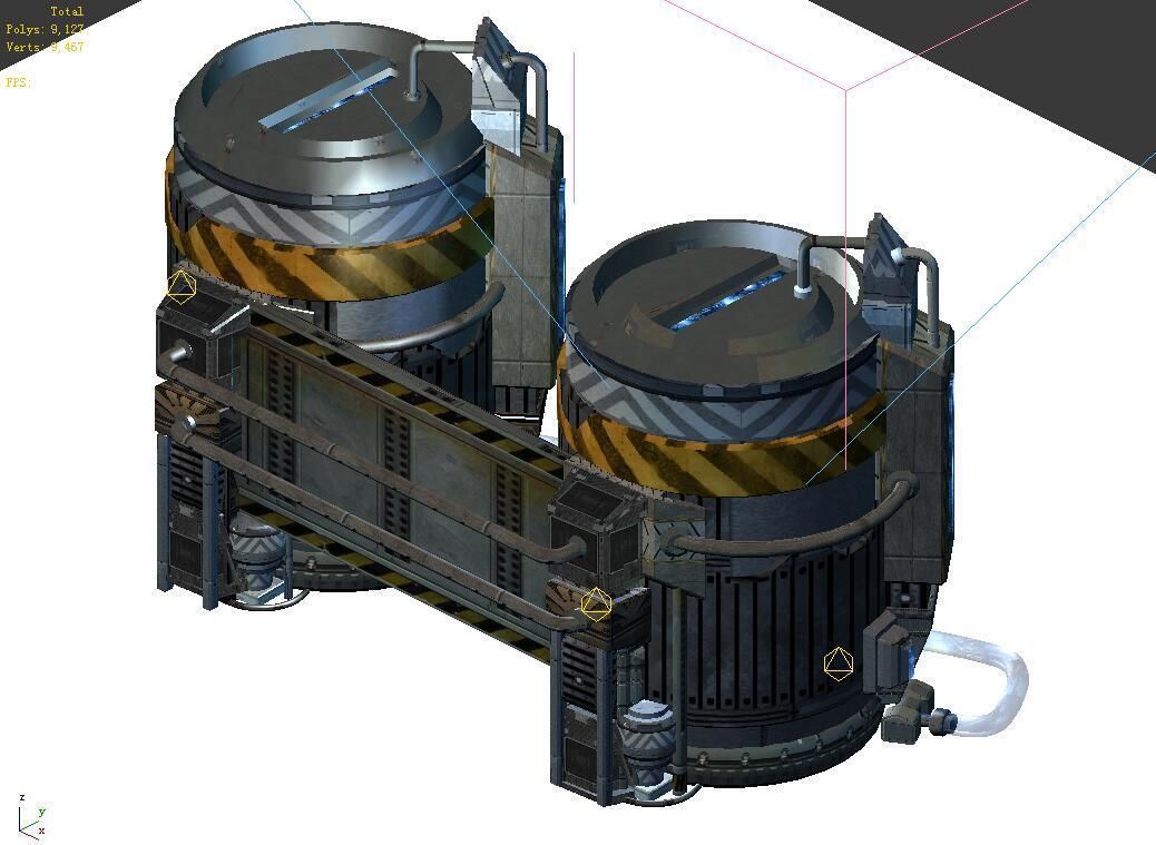 Future World - Ground Chemical Container 06 3D model_3