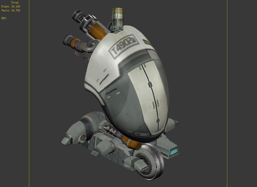 Future World - Ground Container 01 3D model_3