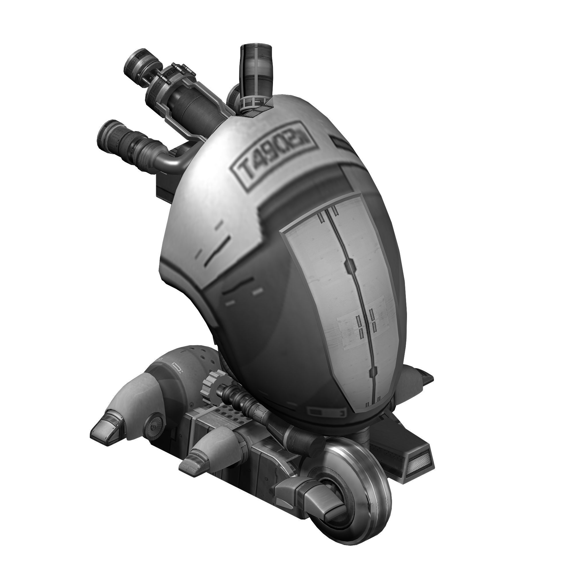 Future World - Ground Container 01 3D model_2