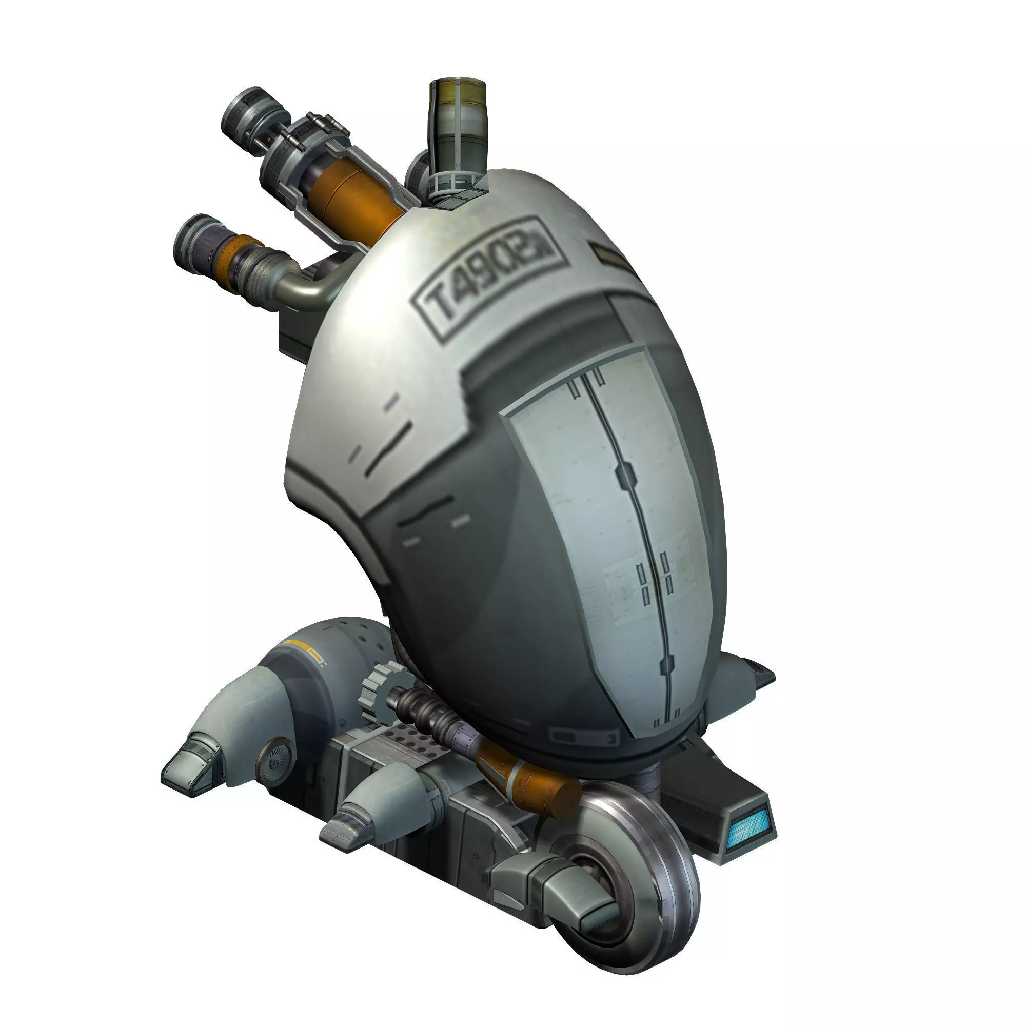 Future World - Ground Container 01 3D model_0