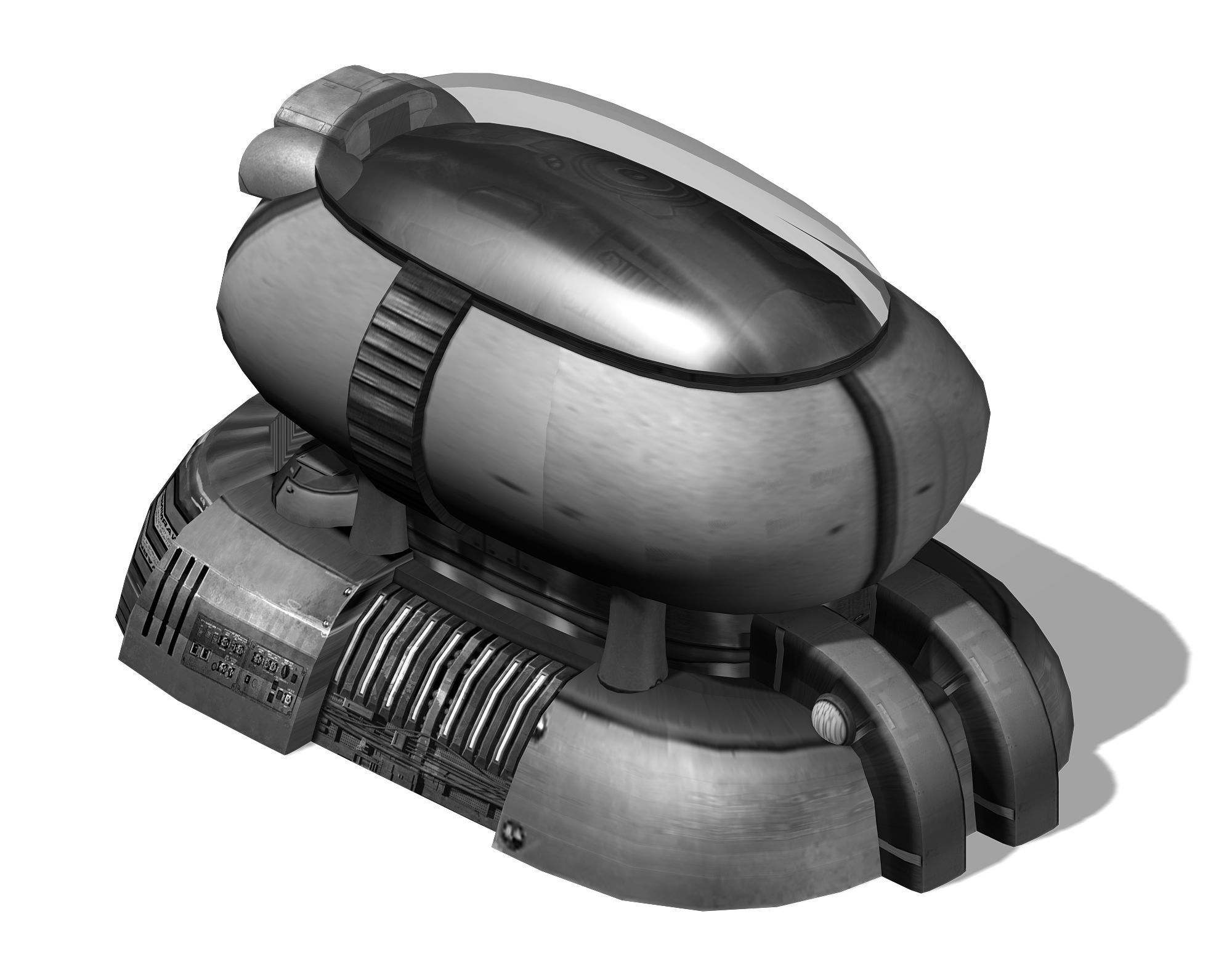 Future World - Ground Container 03 3D model_2