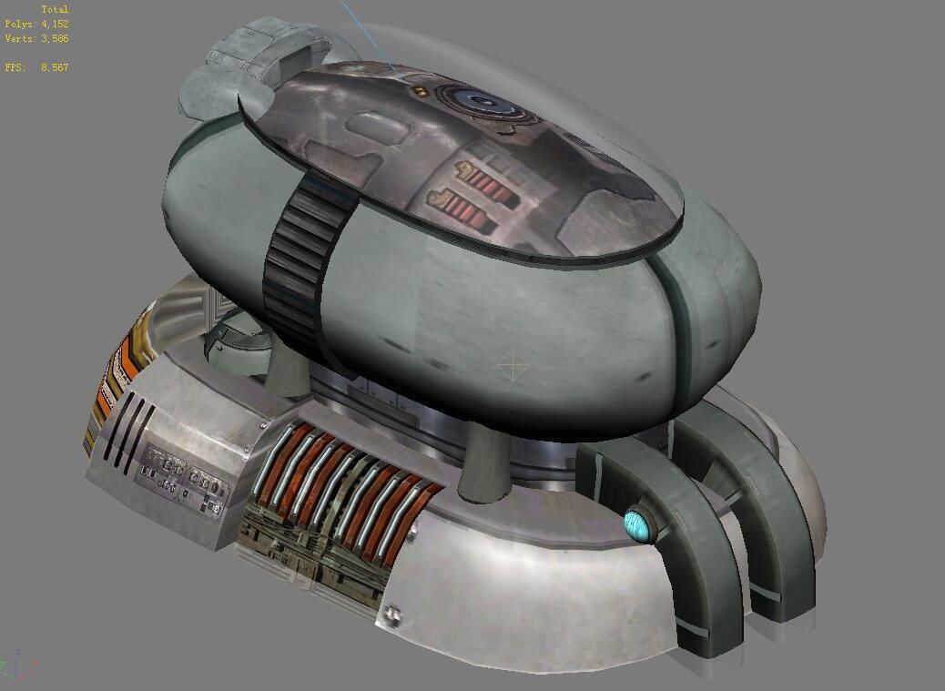 Future World - Ground Container 03 3D model_3