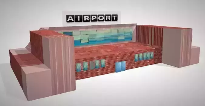 Airport brick building