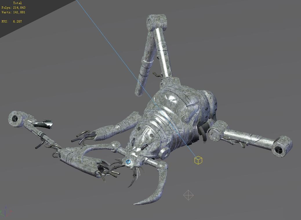 Future World - Undersea - Mechanical Wreck 01 3D model_3