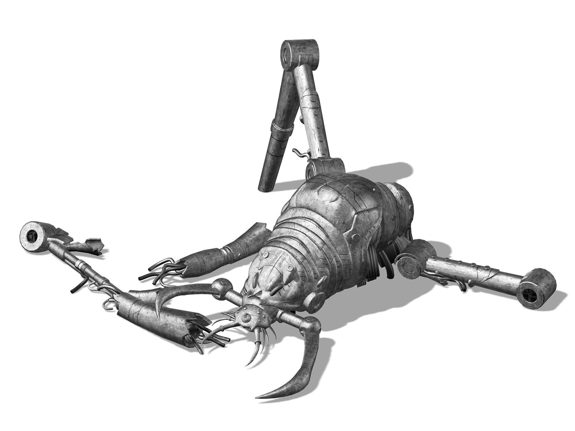 Future World - Undersea - Mechanical Wreck 01 3D model_2